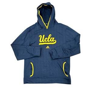 Adidas UCLA Bruins Climalite Performance Pullover Hoodie Navy Blue Size Small